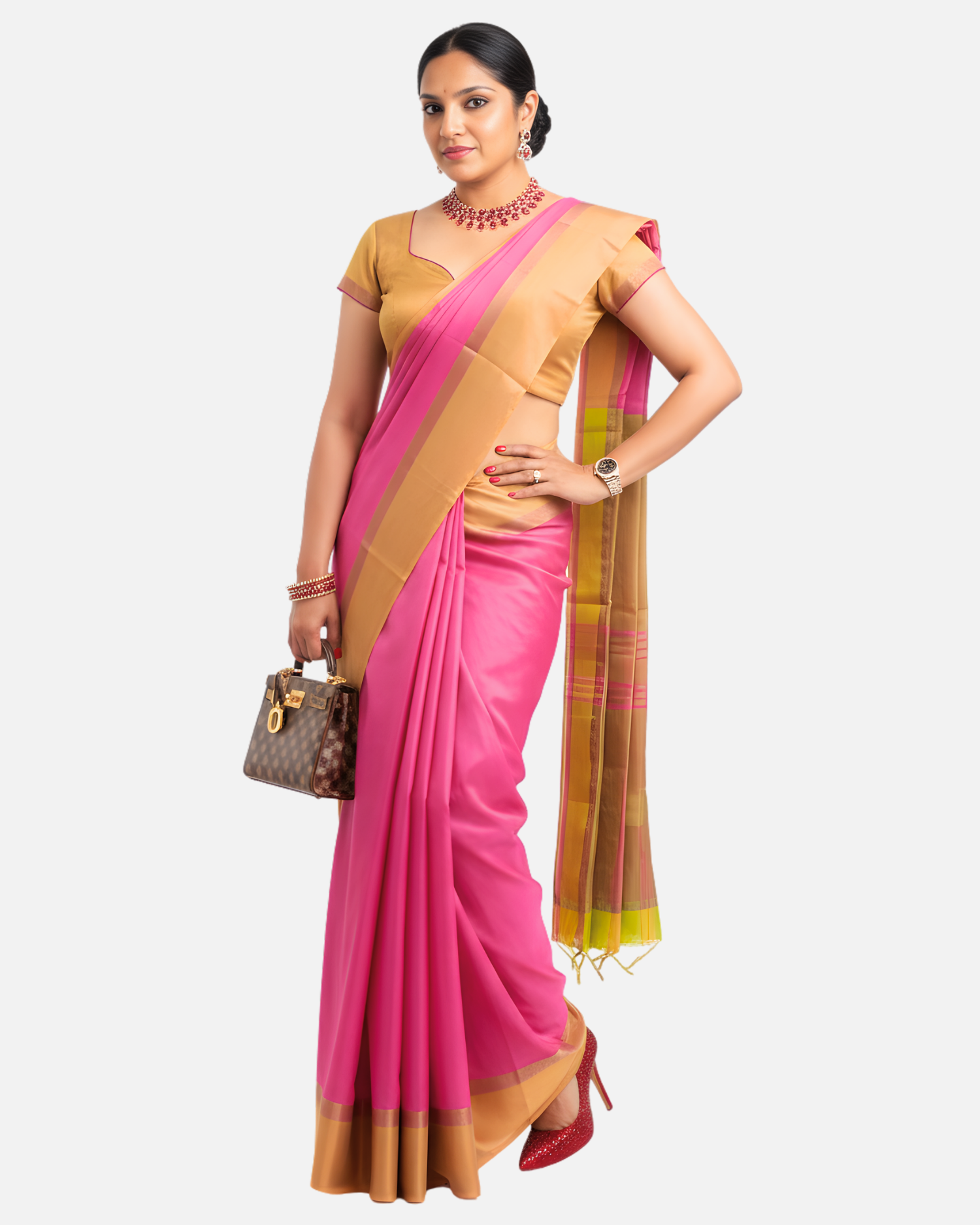Semi-Soft Silk Plain Saree
