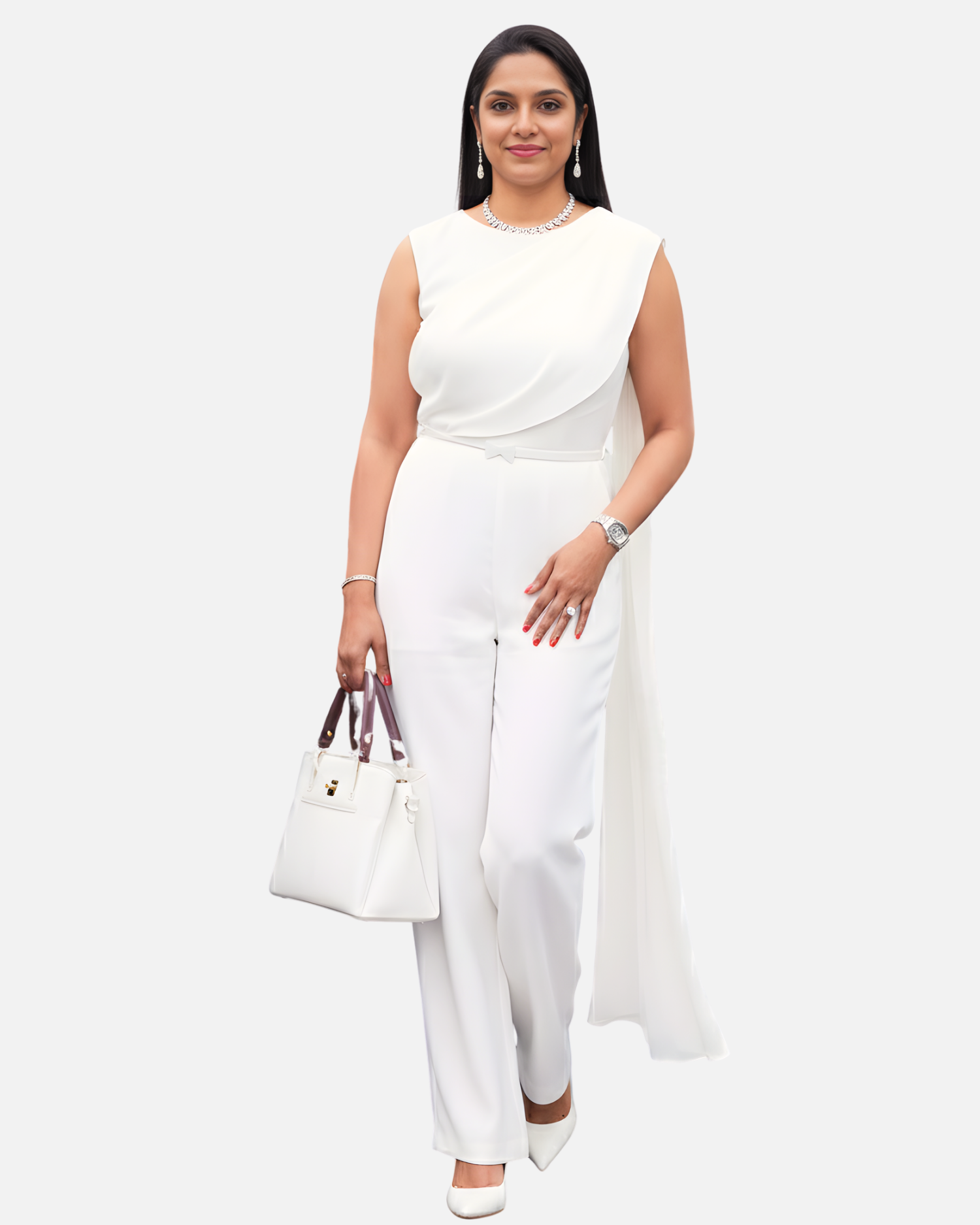 Melifloz Boat Neck Jumpsuit Saree