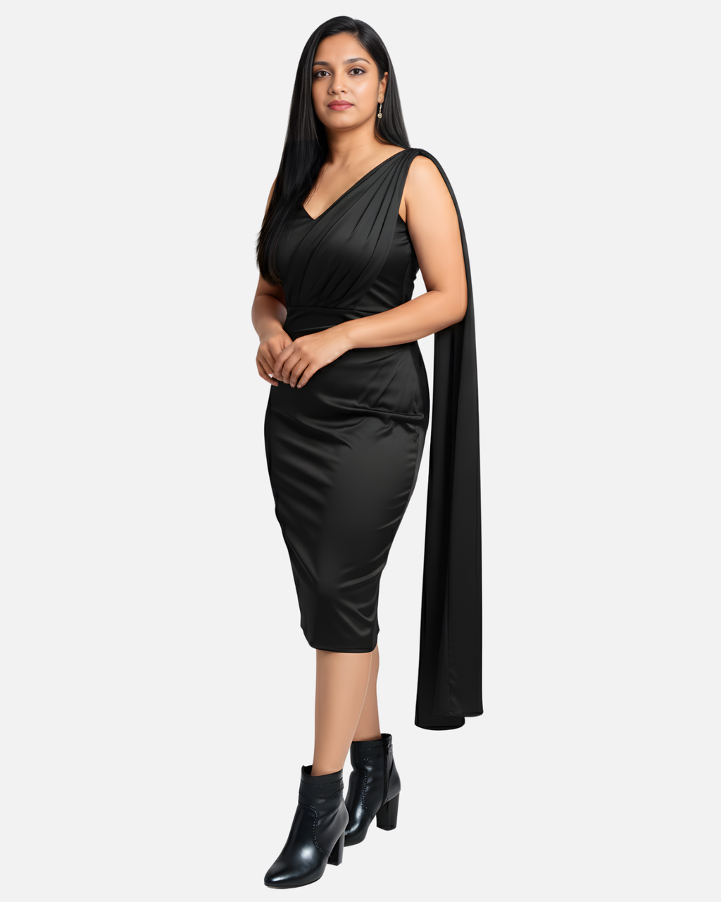 Melifloz Satin Bodycon Saree
