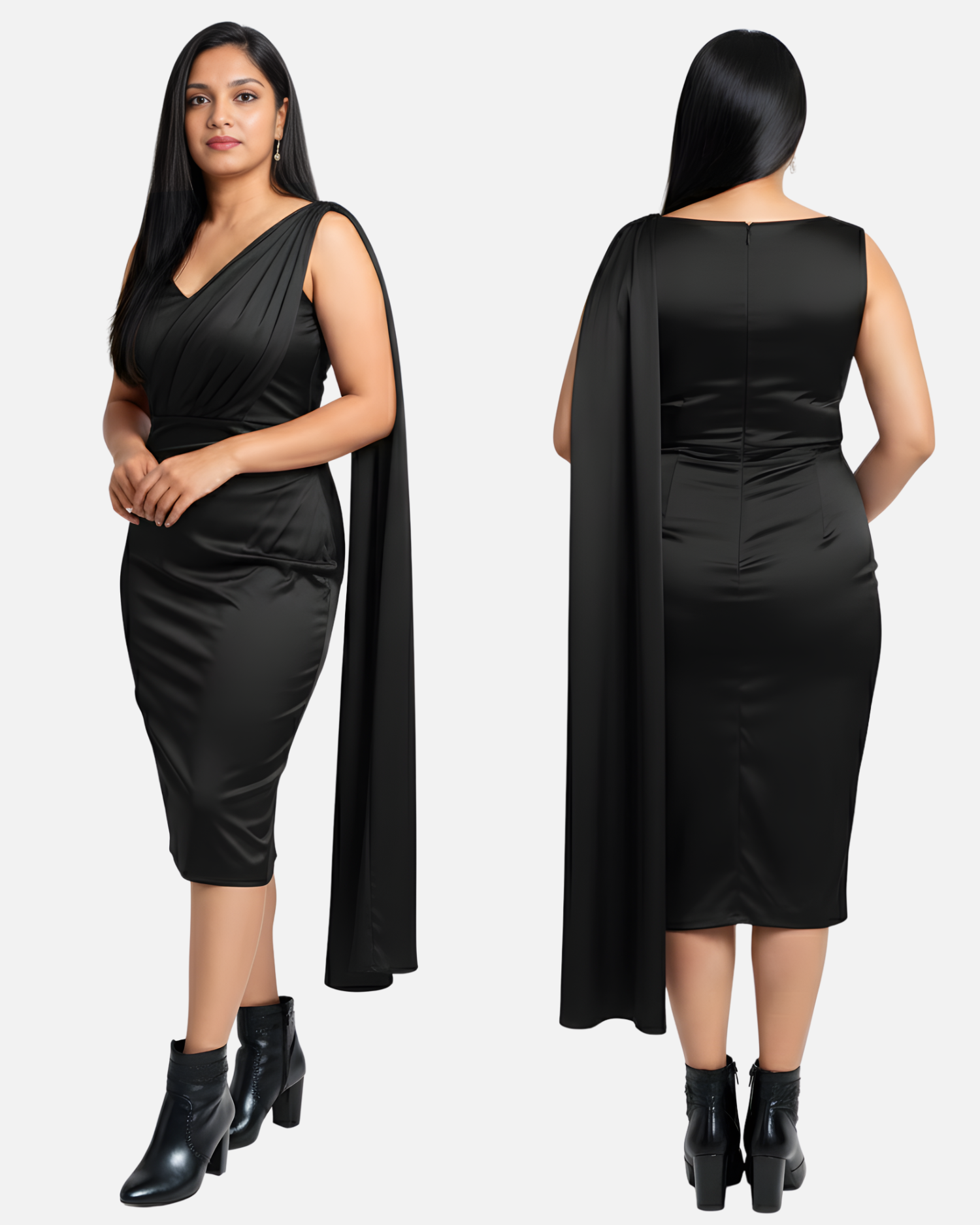Melifloz Satin Bodycon Saree