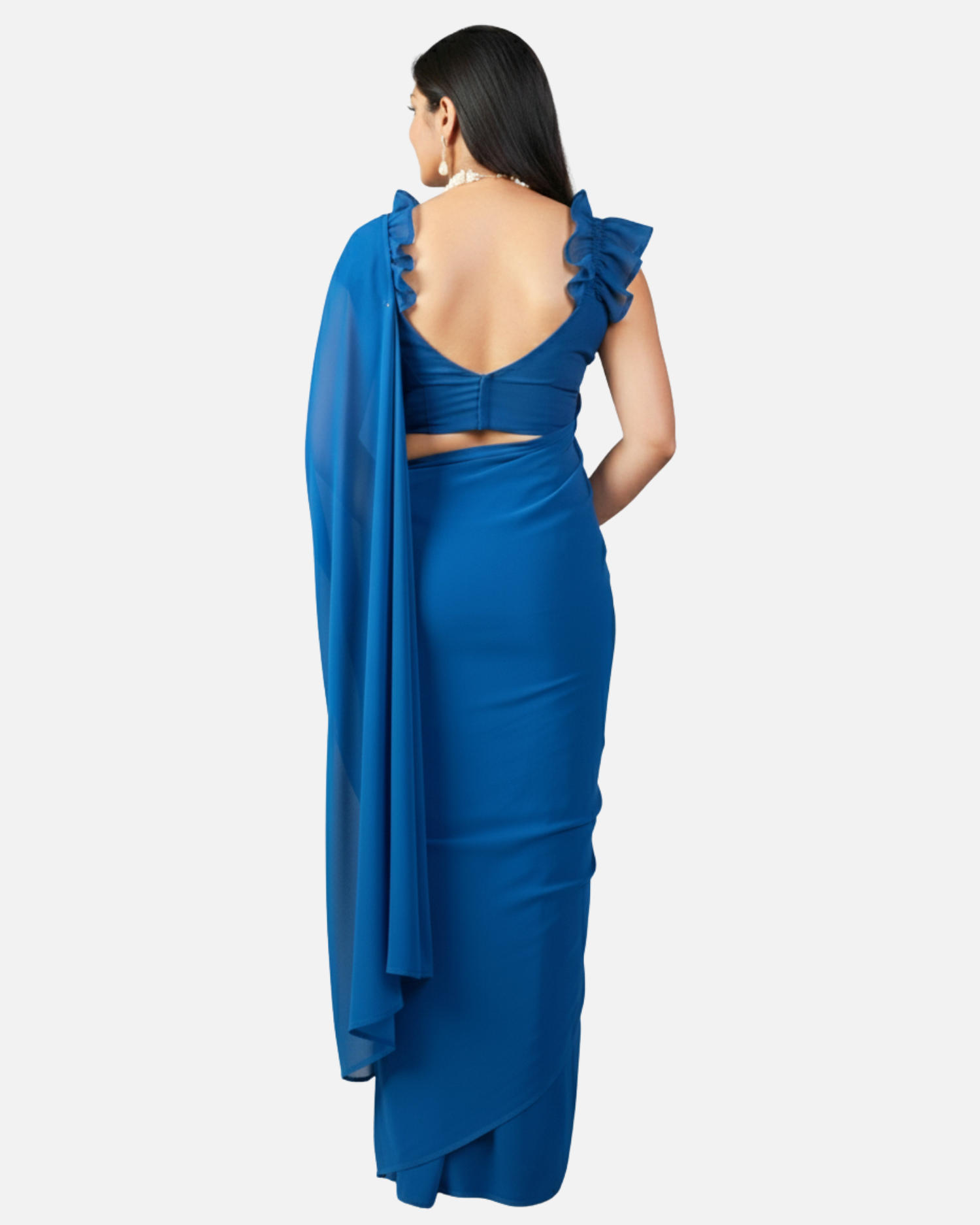Melifloz Ruffle Neck Saree