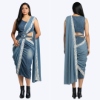 Picture of Melifloz Cut Out Bodycon Denim Saree